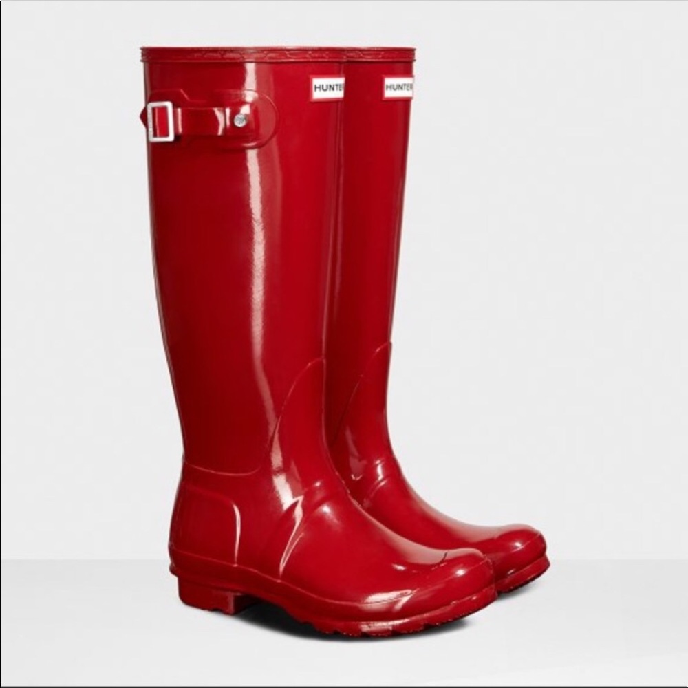 Hunter Tall Red Gloss Boots